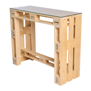 Palettenstehtisch 124 cm - natur