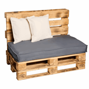 Palettensofa 120cm - mit Sitzkissen