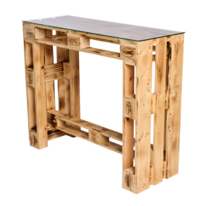 Palettenstehtisch 124 cm - flambiert