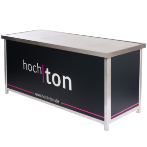 Beistelltheke hochton 2 m - schwarz