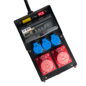 32A CEE ➜ 3x Schuko, 2x 16A CEE,